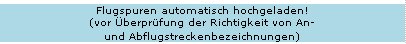 Flugspuren automatisch hochgeladen